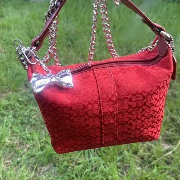 Coach Vintage Red Soho Hobo Bag - Picture 3 of 16